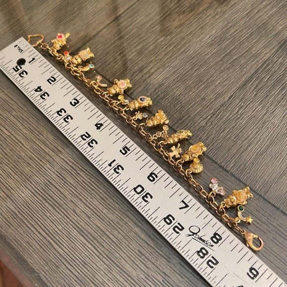 Bradford Exchange Care Bears 24k Gold Plated & Swarovski Charm Bracelet Rare - Picture 13 of 17